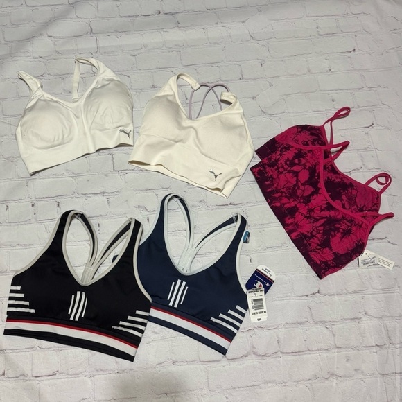 Champion, Free Press, Puma lot of 6 women’s sports bra size Medium GUC - Picture 1 of 16